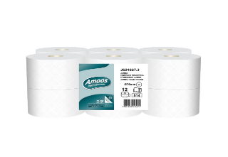 Imagen de Amoos papel higienico jumbo doble hoja 180m pack 12 rollos J621827.3