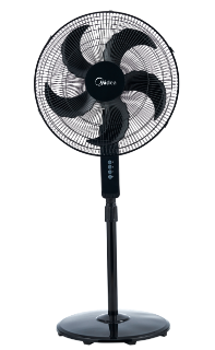 Imagen de Midea ventilador de pedestal power cool 18” 95W 5 aspas negro  MSF18B-CA