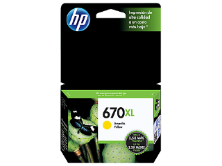 Imagen de HP 670XL - Alto rendimiento - amarillo - original - Ink Advantage - cartucho de tinta - para Deskjet Ink Advantage 3525, Ink Advantage 4615, Ink Advantage 4625, Ink Advantage 5525