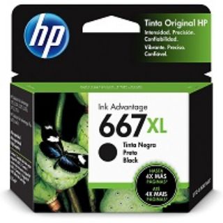 Imagen de HP - 667XL - Ink cartridge - Black - 3YM81AL