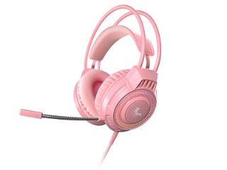 Imagen de Xtech - XTH-564 - Headset - Para Computer / Para Game console - Wired - 3.5mm+USB Pink