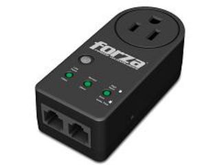 Imagen de Forza Surge Zion 2K10 - Supresor de sobrevoltaje - 110V US - 1 RJ45 - 1 Salida - Rango de Voltaje 90-140 VAC - Proteccion de Picos IMAX 18000A - Color Negro